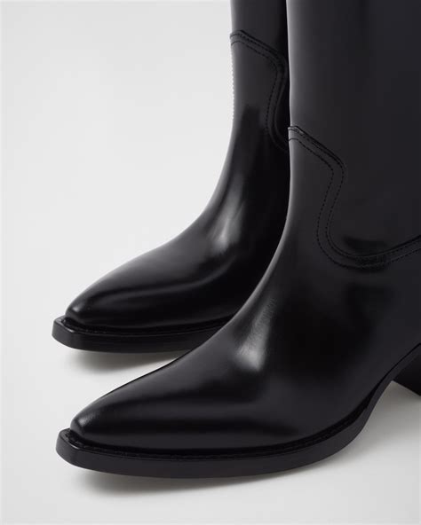 prada brushed leather camperos boots|Brushed leather camperos boots .